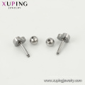 E-618 Xuping Jewelry Fashion Rhodium color diseño simple aretes en forma de corazón pendientes